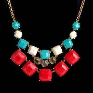 Mia Collection by Kim Min Sun Layered Faceted Beaded Chain Necklace NWT